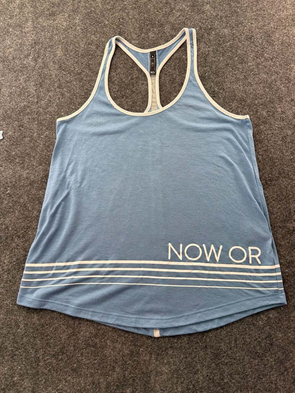 LLD Aeropostale Now Or Never Racerback Tank Top Blue Size Medium
